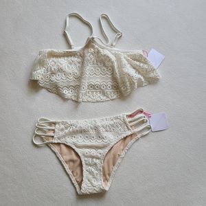 Vanilla/Beach Crochet Cream Bikini XL
